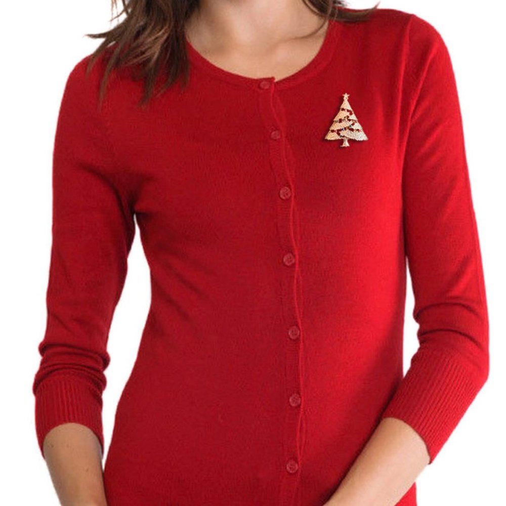 Vintage Christmas Tree Brooch